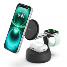 Беспроводное зарядное устройство Belkin UltraCharge Pro 3-in-1 Qi2 25W Charcoal Беспроводное зарядное устройство Belkin UltraCharge Pro 3-in-1 Qi2 25W Charcoal